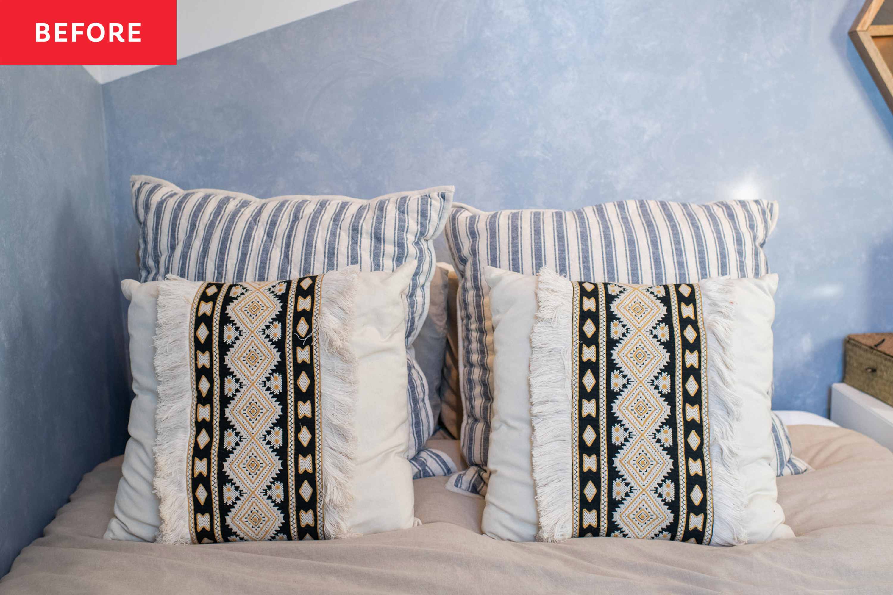 An IKEA PAX DIY and a Dreamy Mural Transformed this Tiny Bedroom